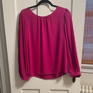 J. Crew Vibrant Pink Blouse
